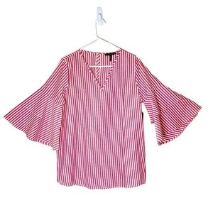 Elliott And Vine Red/White Stripe Top. NWT